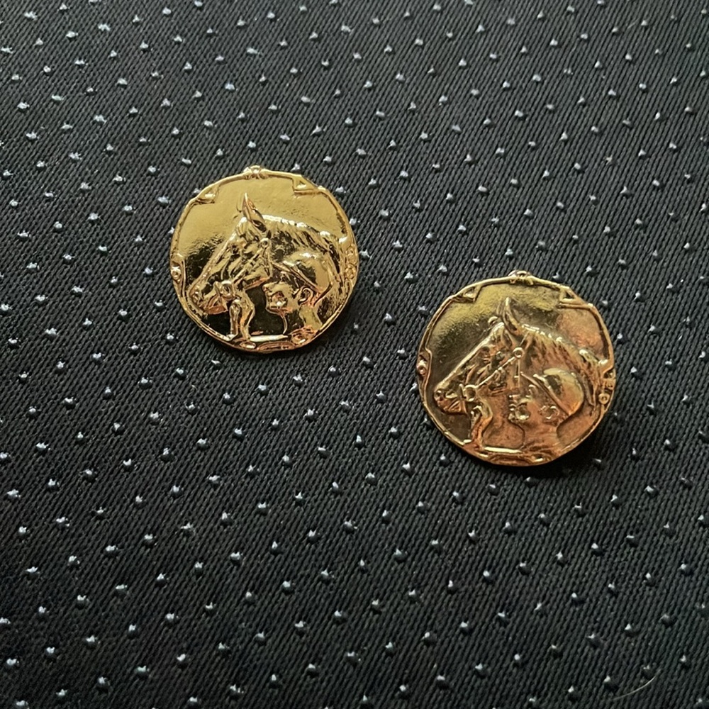 2 Horse and Rider Pins